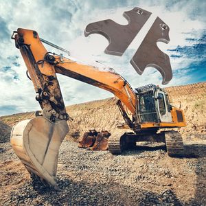 Orejas de sujeción rápida para cucharón de excavadora, paquete de 2, 3/4 de pulgada de grosor, compatibles con KX040, KX71, KX91, KX121 - Product Image 1