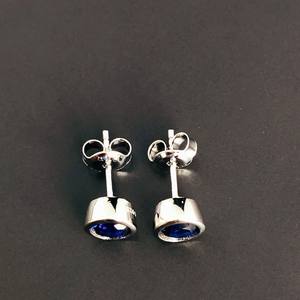 Pendientes de Plata de Ley con Zafiro Azul, Piedra de Nacimiento de Septiembre, Joyería de Piedras Preciosas, Regalo para Mujer - Product Image 5