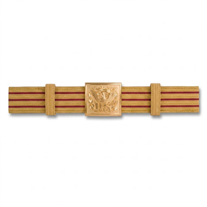 Ceremonial Waist <b>Belt</b> <b>Gold</b> Silver Plated Buckle Handmade Adjustable Cotton Nylon Polyester Ceremonial <b>Belt</b> - Product Image 1