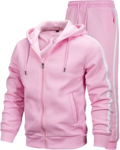 Ensemble de survêtement sport décontracté deux pièces avec logo personnalisé pour hommes - Sweat-shirt et pantalon de jogging en polyester respirant à séchage rapide - Product Image 6
