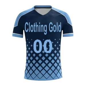 Conjunto de Camiseta de Fútbol Personalizada para Hombre, Degradado Blanco y Verde, Cuello en V, Manga Corta, Ropa de Poliéster que Absorbe la Humedad, Dorado - Product Image 4