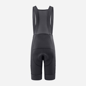 Men's Cycling Bib <b>Shorts</b> <b>Three</b> <b>Quarter</b> <b>Length</b> Fitted Seamless Spandex Nylon Black Color Compression Skin Fit Tight Bibs <b>Shorts</b> - Product Image 4