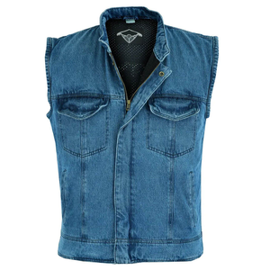 Chaleco Vaquero Moderno para Hombre, Estilo Regular, Denim Suave Lavado, Sin Mangas, Prenda de Moda, Servicio de Empaque de Marca Privada, Estilo Formal - Product Image 6