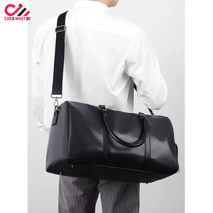 Classical Genuine Leather Men's Sport Luxury Duffle Travel Bag with Wheel Trolley <b>Case</b> High Quality Large Capacity Weekend Bag - Product Image 4