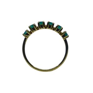 Wedding Wear 925 Sterling <b>Silver</b> Gold Plated Jewelry <b>Emerald</b> Gemstone Women Wear Classic <b>Ring</b> - Product Image 3