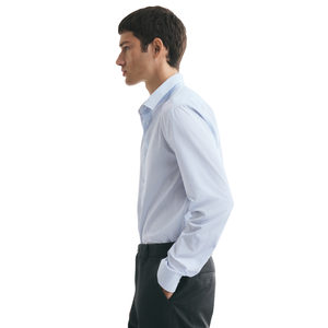 Chemise Homme Slim Fit Facile d'Entretien Infroissable Boutonnée Manches Longues Formelle Décontractée Habillée Vêtements Personnalisés Vente en Gros - Product Image 4