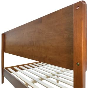 Eco-Friendly Finishes Queen or Customizable Size <b>Bed</b> <b>Frame</b> Eco-Friendly Durable & Strong Build <b>Wooden</b> Platform <b>Bed</b> <b>Frame</b> OEM/ODM - Product Image 5