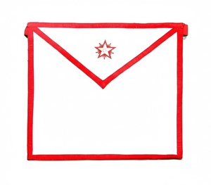 Scottish Rite Fellow's Apron All White Leather with Cords Premium Masonic Regalia Adjustable <b>Belt</b> Ceremonial Regalia - Product Image 6