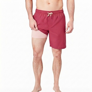 Shorts de course 2-en-1 pour hommes avec maille respirante, séchage rapide, poche intégrée, pour fitness et entraînement en salle de sport - Product Image 1