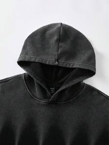 เสื้อฮู้ดดี้ทรงบ็อกซี่โอเวอร์ไซส์สำหรับผู้ชาย สไตล์สตรีทแวร์ลำลอง เหมาะสำหรับออกกำลังกาย ผลิตจากผ้าฝ้ายพรีเมียมเนื้อหนา ทรงหลวมไหล่ตก สวมใส่สบาย - Product Image 6