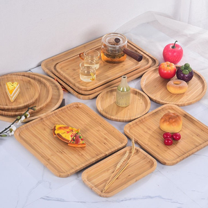 Plateau de service alimentaire en bois en gros, fait main, rond, en bois naturel, pour présentation et rangement, en promotion - Product Image 5