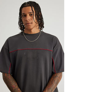 เสื้อยืดแฟชั่นสตรีทแวร์ผู้ชาย สกรีนโลโก้ได้ตามสั่ง ขายส่ง เสื้อยืดโอเวอร์ไซส์ แขนแร็กแลน ผ้าฝ้ายเปล่า แบบยูนิเซ็กซ์ รับผลิตแบบ OEM - Product Image 3