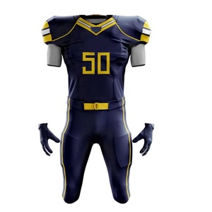 Vente en gros d'uniformes de football américain de haute qualité, impression numérique personnalisée, manches courtes, 100% polyester, fabriqué au Pakistan - Product Image 2
