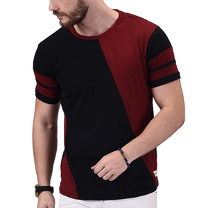 เสื้อยืดแขนสั้นผู้ชาย คอโอ ทรงลำลอง แต่งขอบตัดสี ดีไซน์เรียบง่าย - Product Image 1