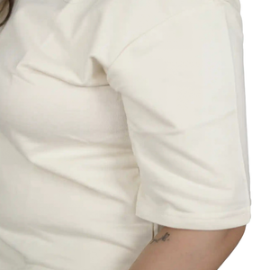 Camiseta de Cuello Redondo Holgada para Mujer, Manga Corta, Estilo Casual para el Día a Día, Personalizable al por Mayor, Camiseta de Algodón Jersey, Prenda Básica OEM - Product Image 6