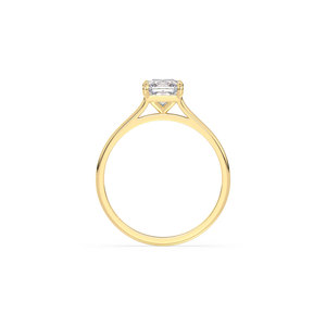 Bague REYES Best Seller en argent sterling 925 plaqué or jaune 14 carats et rhodium, avec moissanite certifiée GRA, cadeau pour elle - Product Image 4
