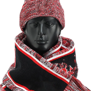 Ensemble Écharpe Longue en Tricot, Bonnet et Gants Delta Sigma Theta Noir Argyle – Broderie Personnalisée Premium, Acrylique de Haute Qualité, Hiver - Product Image 2