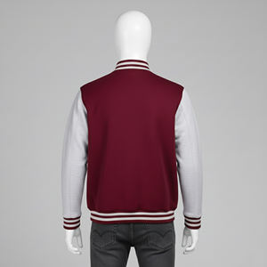 เสื้อแจ็คเก็ตพัฟเฟอร์แบบวาร์ซิตี้สำหรับผู้ชาย  คอตั้ง  ผ้าฝ้าย 100% บุขนแกะ  สำหรับฤดูหนาว  แบบสั่งทำพิเศษ - Product Image 3