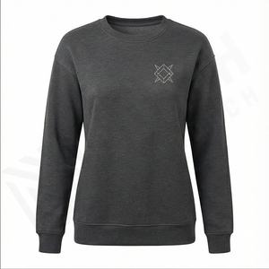 Sweat à col rond en molleton Design à manches longues Street Wear épais polaire surdimensionné épaule tombante luxe respirant hommes sweat - Product Image 2