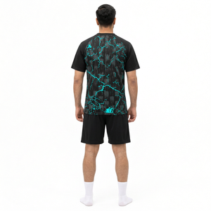 ชุดเสื้อฟุตบอลแบบยูนิเซ็กซ์สั่งทำพิเศษ สีดำ แขนสั้น ระบายเหงื่อได้ดี ผ้าโพลีเอสเตอร์ 220 กรัม ชุดยูนิฟอร์มสำหรับผู้ใหญ่ สั่งทำชื่อทีมและหมายเลขได้ - Product Image 2