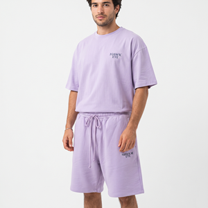 Ensemble deux pièces tendance pour homme : T-shirt imprimé à manches courtes et short, personnalisable avec logo, vente en gros - Product Image 5