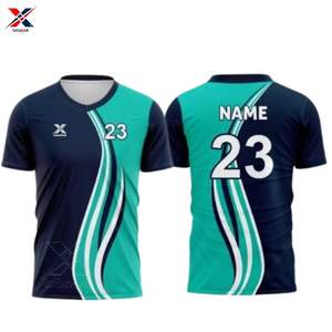 Conjunto de Fútbol de Alto Rendimiento, 100% Poliéster Antiencogimiento, Jersey Deportivo Sólido, Impresión por Transferencia de Calor Personalizada, Transpirable y de Secado Rápido - Product Image 2