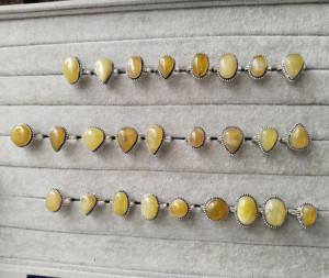 Wholesale New Real Crystal <b>Ring</b> Yellow <b>Opal</b> Handmade Jewelry Adjustable Premium Quality Natural Gemstone <b>Rings</b> <b>for</b> <b>Men</b> Women - Product Image 2