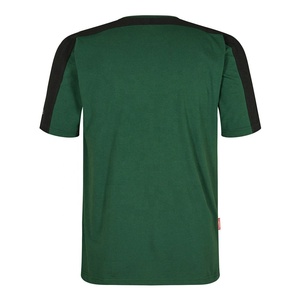 T-shirt en coton vert pour homme, imprimé sur mesure, tissu écologique, coupe décontractée, style uni pour garçons - Product Image 2