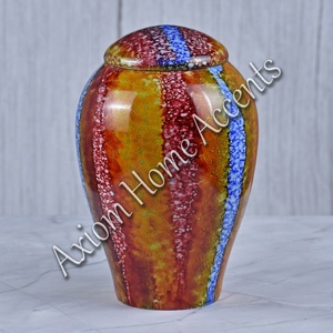 Elegante urna de cremación de aluminio hecha a mano con acabado pulido Urna de recuerdo conmemorativo por Axiom Home Accents - Product Image 4