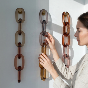 <b>Resin</b> Chain Wall <b>Sculpture</b> Irregular Shape Artistic Home Decoration Waterproof Handmade Crafted with Hand Modeling Technique - Product Image 1