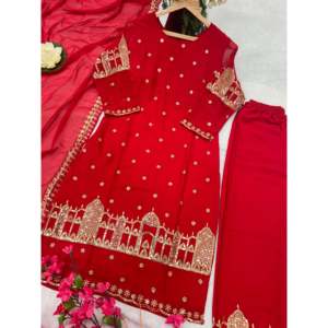 Conjunto de ropa de fiesta de diseñador para mujer con hermosa Dupatta - Product Image 3