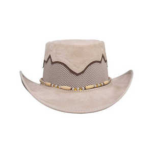 Cowboy <b>Hat</b> Genuine Leather <b>Western</b> Cowboy Style Outdoor Riding Sun Protection Durable Adjustable Vintage Handmade Festival Wear - Product Image 1