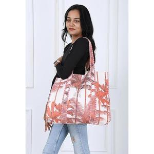 Sac fourre-tout en toile bohème CRAFT HACKLE avec imprimé floral, fermeture ouverte, idéal pour la plage et l'été, fabriqué au Rajasthan - Product Image 5
