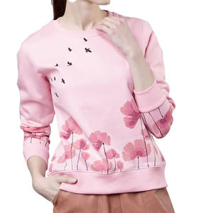 Sudadera de mujer personalizada, extragrande, lisa, transpirable, de forro polar, con cuello redondo y estampado frontal, en venta. - Product Image 5