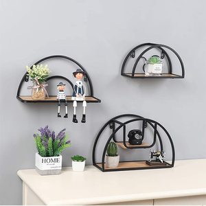 Stylish Metal Wall Shelves for Home Decor Display - Product Image 1