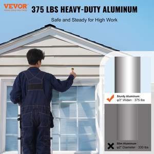 Échelle télescopique en aluminium en forme de A de 16,5 pieds, légère, à rétraction multi-boutons, pliable, capacité de 375 lb - Product Image 2