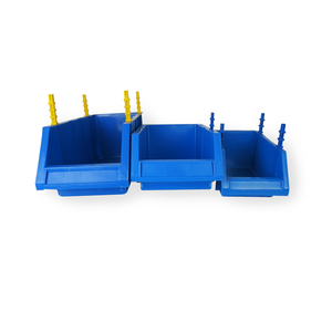 PP Material Industrial Use Consumer Electronics Home Appliance Yellow and Blue Rectangular Plastic Storage Bins <b>Stackable</b> - Product Image 5