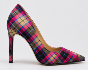 Chaussures à talons hauts élégantes en tissu tartan pour femmes, vente en gros, qualité supérieure écossaise, pour mariage et soirée - Product Image 2