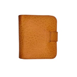 Genuine Leather Women's Premium Trifold Short <b>Card</b> <b>Holder</b> Silk Lining Snap Closure Customizable OEM Wholesale Luxurious Soft - Product Image 6