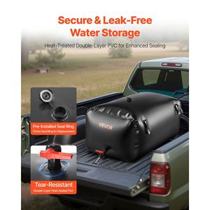 Collapsible 63.4 Gal Water Storage Bag 1000D PVC Soft Leakproof Camping Tank Wear-Resistant <b>Hydration</b> <b>Bladder</b> for Outdoor - Product Image 4