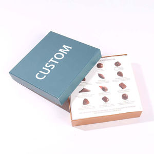 Eco Friendly <b>Biodegradable</b> Luxury Chocolate Gift Box Custom Logo Base Lid Rigid Paperboard <b>Packaging</b> Sustainable Premium Box - Product Image 3