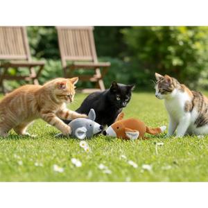 YOMMY Giocattoli Vibranti per Gatti da 10 cm, 10 Modelli, Animali a Molla che Simulano Prede, Collezione di Giocattoli Interattivi e di Movimento per Animali Domestici - Product Image 2
