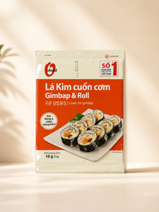 Vente en gros d'algues marines séchées et grillées O'food, feuilles de 10 g pour Kimbap Sushi |   Mini wraps de riz |   64 paquets/carton |   Fournisseur Vietnamien | - Product Image 5