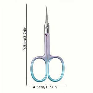 Ciseaux à cuticules de haute qualité avec lames en acier inoxydable tranchantes, pointe incurvée de précision professionnelle, couleur unique avec logo - Product Image 6