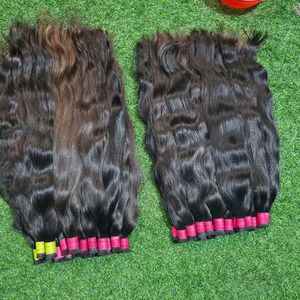 ผมแท้แบบอินเดีย Remy Single Drawn Raw Bulk Hair Temple Hair - Product Image 1