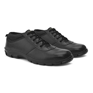 Men Leather Steel Toe Safety Shoes Lace-up Anti-smashing <b>Waterproof</b> Breathable Mesh Rubber Outsole EVA Midsole Construction <b>Work</b> - Product Image 1