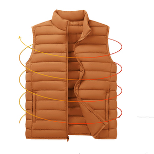 Chaleco Acolchado de Lona de Calidad Única, con Cuello Alto Formal, Transpirable, Térmico, Antipilling, para Deportes de Invierno y Actividades al Aire Libre, Sin Mangas, para Hombre - Product Image 4