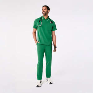 ชุดยูนิฟอร์มพยาบาลแบบจั๊มสูทสำหรับผู้หญิง ผ้าทวิลผสมคอตตอนยืดหยุ่น ป้องกันรอยยับ สำหรับโรงพยาบาล - Product Image 1