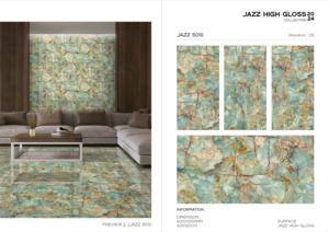 Carreaux de porcelaine de qualité export, surface haute brillance Jazz, dimensions 60x120cm, 600x1200mm, 24x48, pour travaux intérieurs haut de gamme. - Product Image 4