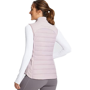 Custom Warm Sleeveless Cotton Puffer <b>Jacket</b> Embroidery Knitted Logo <b>Lightweight</b> Waterproof Quick Dry Eco-Friendly Low MOQ <b>Women</b> - Product Image 2